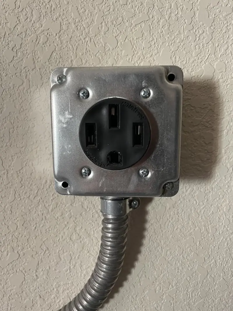 NEMA 14-50 outlet installed for Electrical Panel Upgrade in Moon Lake